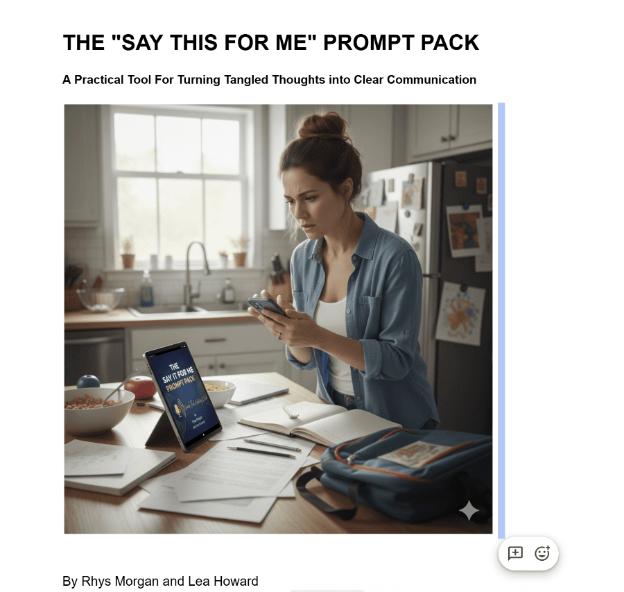Cover of The Say This For Me Prompt Pack